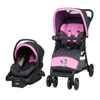 Disney Baby Minnie Mouse Simple Fold LX Travel System Stroller, Toddler, Unisex