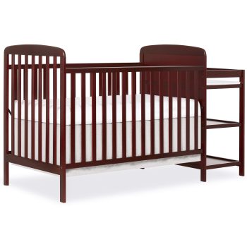 Dream On Me Anna 3-in-1 Convertible Crib with Changing Table, Changing Pad Included, Converts from Baby Crib to Toddler Bed, Day Bed and Kids Sofa, Three Adjustable Mattress Height Positions