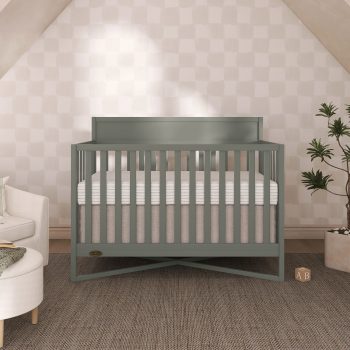 Dream On Me Owen 5-in-1 Convertible Crib, Greenguard Gold & JPMA Certified, Converts from Baby Crib to Toddler Bed, Kids Bed and Full Size Bed