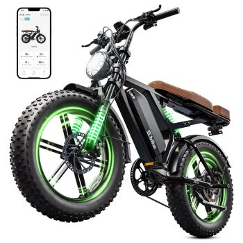 Electric Bike for Adults, 20"x4.0 Fat Tire E-Mountain Bicycle (Age 18+), 750W Motor 48V 15Ah Removable Battery 20 mph E-Bike, Tested to UL2849 Standard by SGS