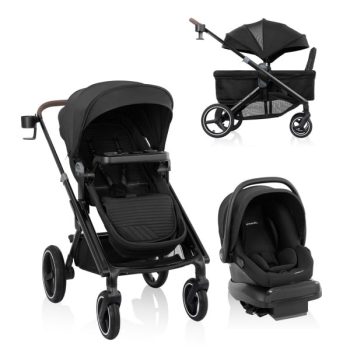 Evenflo Transformer Stroller to Wagon Travel System Featuring LiteMax NXT Infant Car Seat
