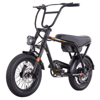 GOTRAX Ranger16 Adult Electric Bike-36V 20 MPH Speed, 24 Mile Range, 16 x 3" Fat Tires, Moped Style, Black