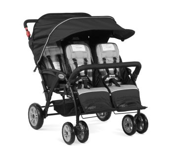 Foundations Gaggle Compass 4-Seat Quad Stroller, Reclining Seats with Canopy