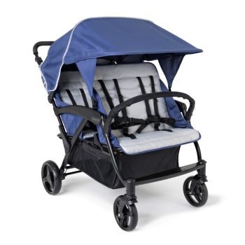 Foundations Gaggle Odyssey 4-Seat Quad Stroller, Reclining Bench Seats with Canopy