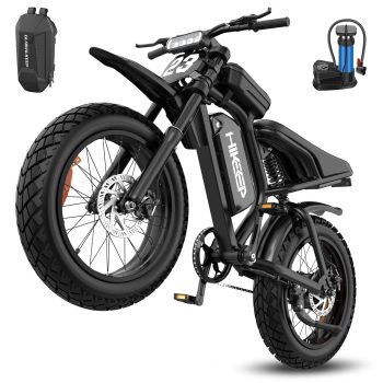 GlobalKeep 20"Fat Tire Dirt Electric Bike for Adults, 1500W Peak Motor, 28+MPH, Dual Disc Brakes, E-Mountain Bike With 48V 17.5Ah Removable Battery, UL2849 Certified.