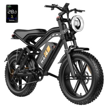 GlobalKeep Adults 20" Fat Tire Multi-terrain Off-road Electric mountain Bike, 48V 20Ah,28MPH, 750W, Class3, Dual Shock System, Front & Rear Disc Brakes, LCD Display, UL2849 Certified.