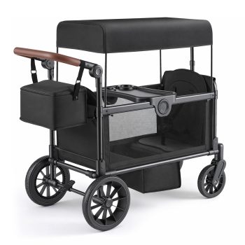 HARPPA Wagon Stroller for 2 Kids with 5-Point Harness, Bench Seat, Outdoor Toddler Stroller