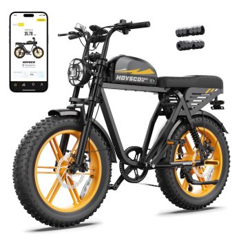 HOVSCO Gtrs Electric Bike for Adults, 20'' Fat Tire, 750W Motor 48V 15AH Tested to UL2849 Standard by SGS, Hydraulic Disc Brakes