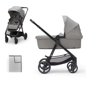 Kinderkraft NEWLY 2-in-1 Convertible Baby Stroller, Reversible Bassinet Pramette for Infant to Toddler, One-Hand Fold, Up to 48 lbs.
