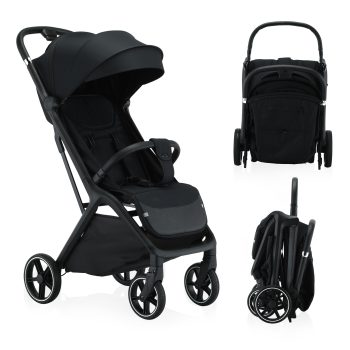 Vrhot Compact Baby Stroller, One-Hand Fold, Lightweight, Multi-Position Recline, Canopy, For Infants and Toddlers