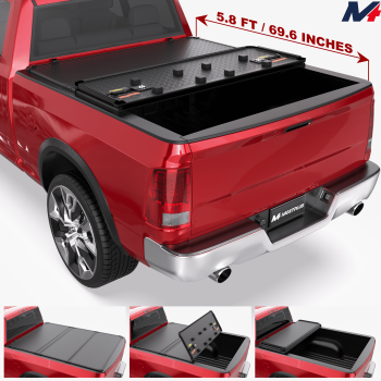 MOSTPLUS Hard Truck Bed Cover for 2010-2025 2026 Ram 1500 Tonneau Cover