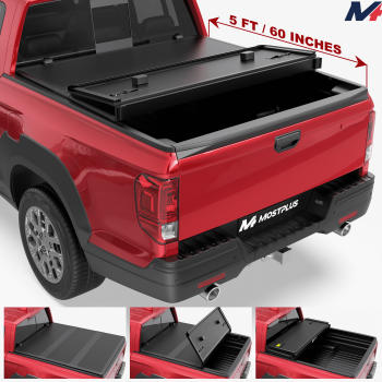 MOSTPLUS FRP Hard Tonneau Cover for 2018-2025 Honda Ridgeline Truck Bed Cover
