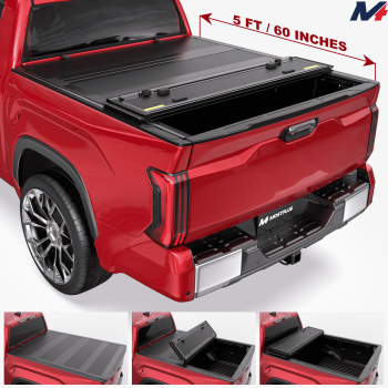 MOSTPLUS 5FT 4-Fold Hard Tonneau Cover for 2024-2026 Toyota Tacoma Bed Half Low-Profile