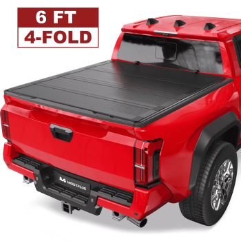 MOSTPLUS 6FT 4-Fold Hard Tonneau Cover for 2024-2026 Toyota Tacoma Low Profile Truck Bed