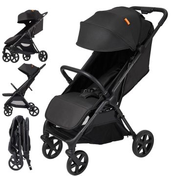 Mamazing Baby Stroller,Air Lite Carbon Fiber Lightweight Foldable Compact Travel Stroller for Newborn Infant Toddler,Black
