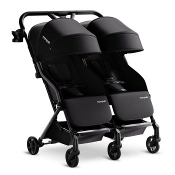 Mompush Lithe Double Stroller with Two Large Individual Side by Side Recline Seat, 24.5LB, Unisex