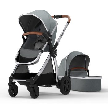Mompush Ultimate2 Baby Stroller with Bassinet and Adjustable Seat, 25LB, Unisex