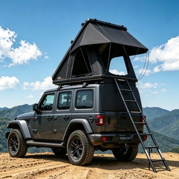 Naturnest Hard Shell Roof Top Tent w/ Ladder and Mattress SUV & Truck Outdoor Camping