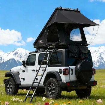Naturnest Vehicle Roof Top Tent w/ Ladder and Mattress Hard Shell for SUV Jeep Truck Camping