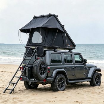 Naturnest Vehicle Roof Top Tent w/ Ladder and Thick Mattress Hard Shell, SUV & Truck Camping