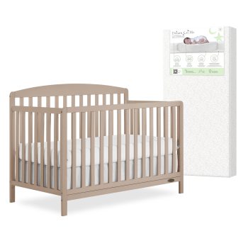 Nursery Bundle, Dream On Me Odelle 5 in 1 Crib in and Crib & Toddler Mattress Bundle