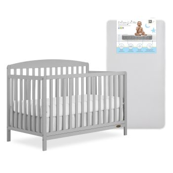 Nursery Bundle, Dream On Me Odelle 5 in 1 Crib in and Crib & Toddler Mattress Bundle