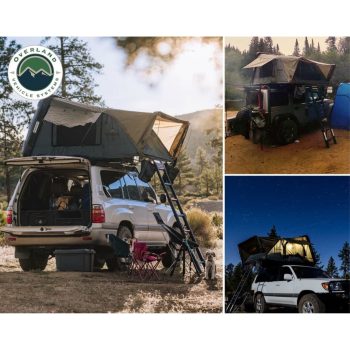 HD Bushveld 2 - Cantilever Hard Shell Roof Top Tent, 2 Person, Grey Body & Green Rainfly