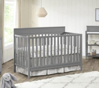 Oxford Baby Harper 4-in-1 Convertible Crib, GREENGUARD Gold Certified, Wooden Crib