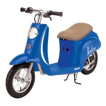 Razor Pocket Mod Electric Scooter w/ Storage, Age 8+, 15 Mph, 40-Min Run, 170lb Max, Blue