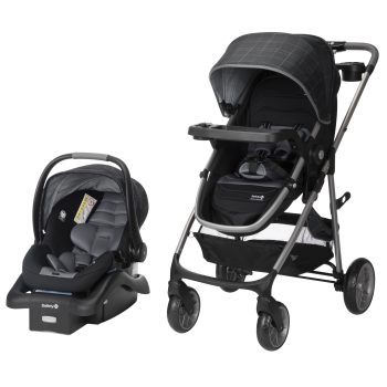Safety 1st Deluxe Grow and Go Flex 8-in-1 Travel System Stroller and Car Seat, High Street, Infant