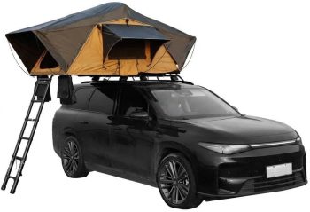 Soft Shell Roof Top Tent 2-3 Person 10000mm Waterproof with Ladder and LED Light for SUV Truck