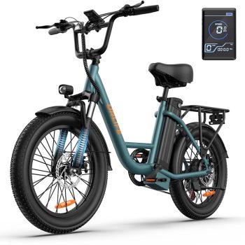 URLIFE 20"3.0 Fat Tire Electric Bike for Adult, 750W Peak Motor, 48V 13AH Removable Battery, 7-Speed Commuting Ebike, UL2849