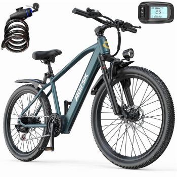 Unibike 26"Electric Bike for Adults, Top Speed 22 MPH, 400W Ebike for Teens, 36V 10AH Lithium Battery, Mountain E Bike, Blue