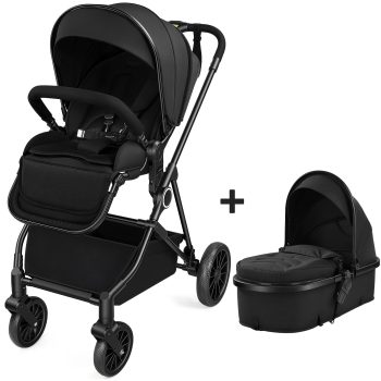 Vomeast 2 in 1 Baby Strollers, Foldable Travel Stroller with 2 Reversible Seats, All-Wheel Suspension, 5-Point Harness