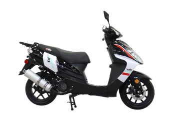 X-Pro Brand New 150 Gas Moped Scooter, 13" Aluminum Wheels, Electric/Kick Start Large Headlights!