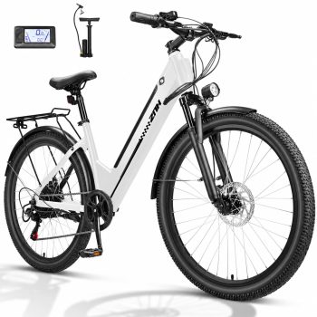 ZNH 750W Adult Electric Bike, 26" All‑Terrain Recreational Class 2 Ebike, 48V 13Ah (624Wh) Removable Lithium‑ion Battery, 7‑Speed, Up to 20MPH, UL2849 Certified, White