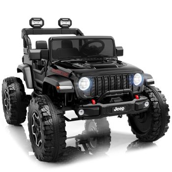 iYofe Jeep Wrangler Rubicon 24V 2 Seater Truck, Powered Ride on Car Toy with Remote Control&Bluetooth, 4 Wheeler for Kids Toddoler Ages 3-8