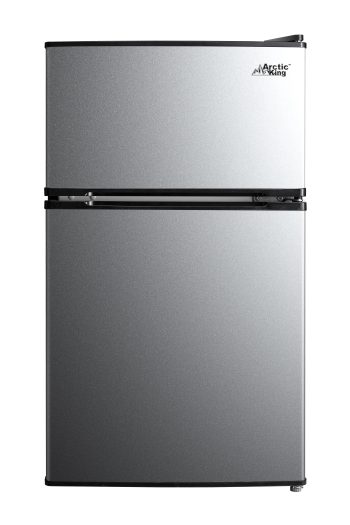 Arctic King 3.2 Cu Ft Two Door Mini Fridge With Freezer - Energy star certified, compact and efficient for dorms, offices, and small spaces