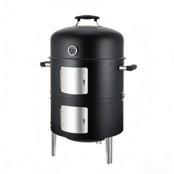laraVist 3-in-1 Charcoal Smoker Grill with 453 sq. in. Cooking Space & Thermometer