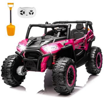 Yexmas 24V Kids Ride on Car Truck,2 Seater Kids Electric Car with Remote Control,4WD Toddler Ride on Car with 110lb Weight Capacity