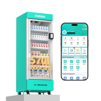 Smart Vending Machine for Sale, Commercial Snack and Drink Combo Vending Machine, Refrigerated Automatic Vending Machine with Credit Card & NFC Payment for Office, Apartment, Gym