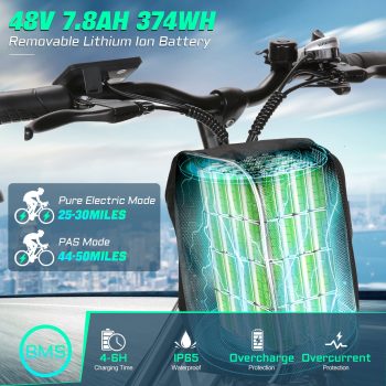Gocio UL2849 Certified 26" Electric Bike for Adults, 750W Peak Motor, 48V 7.8Ah Battery, 19.8 mph 7-Speed Commuter Ebike with Disc Brakes