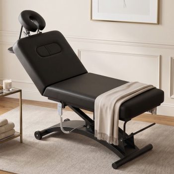 TTGIEET 550 lbs Electric Lift Massage Table, Height Adjustable Spa Esthetician Bed with Remote Control, 55° Adjustable Backrest