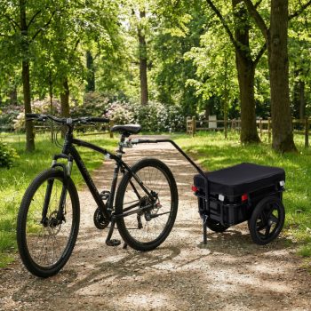 FENGFAN Bike Cargo Trailer Utility Wagon with Waterproof Cover Metal Frame for Shopping Camping Outdoor 1 Pack