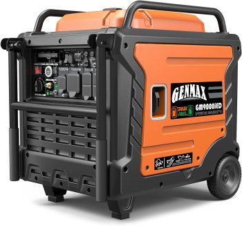 Genmax Dual Fuel Inverter Generator, 9000W Ultra Quiet Portable Power Unit, Remote & Electric Start, Parallel Ready, Epa Certified Emergency Home Backup Generator Model GM9000iED