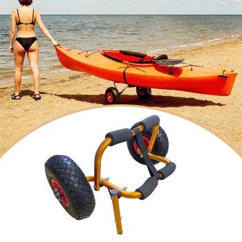 lacooooppia Kayak Cart Kayak Trailer Folding Aluminum Alloy Universal Practical Compact Sturdy Portable Transporting Canoe Transport Cart
