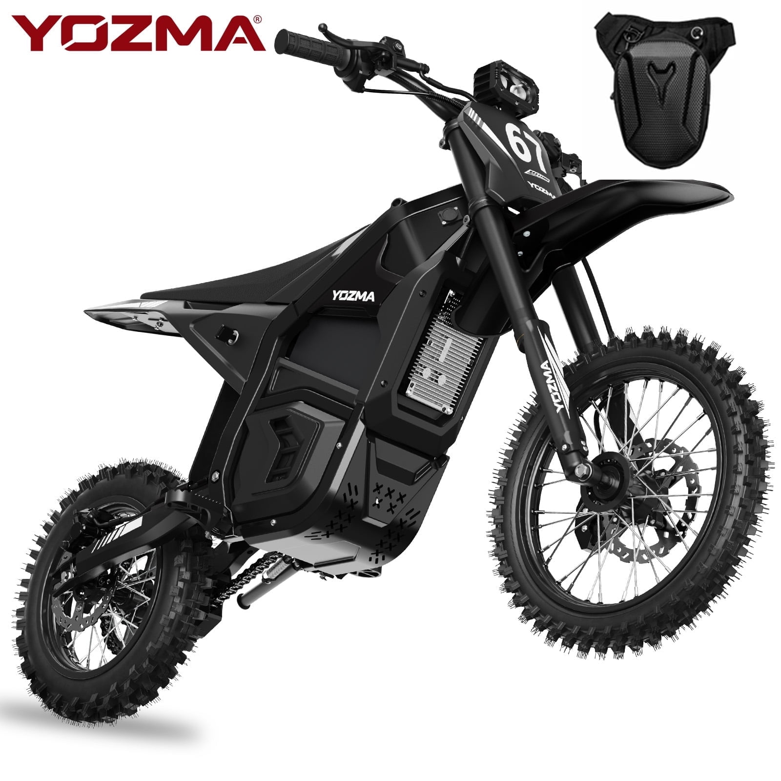 Yozma IN10 2600W Electric Dirt Bike for Adults, 40 MPH Off-Road Electric Motorcycle with 48V 23.4Ah Battery, Full Hydraulic Brakes and Suspensions E Dirt Bike