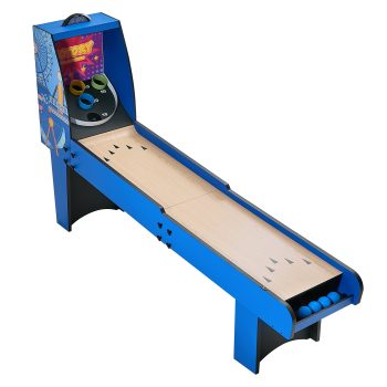 KFFKFF 8' Scoring and Rolling Traditional Arcade Game Table, Indoor Arcade Equipment with Digital Scorekeeper, Sound, Auto Ball Retrieval for Family Fun, 4 Balls Provided