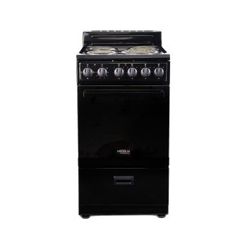 Premium Levella 20 in. 2.2 cu. ft. 4-Burner Single Oven Electric Range with Storage Drawer in with Stainless Steel Door