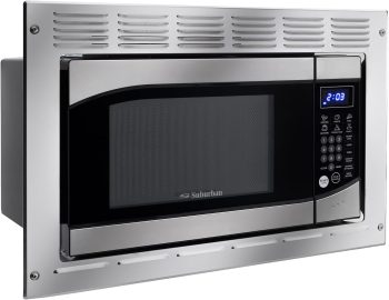 0.9 Cu. Ft. RV Microwave Stainless Steel Built-In Oven w/ Trim Kit